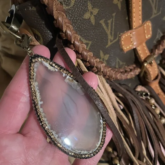 Louis Vuitton Brown Monogram Crossbody Bag with Fringe vintage boho - Picture 2 of 7